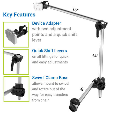 heavy-duty wheelchair mount